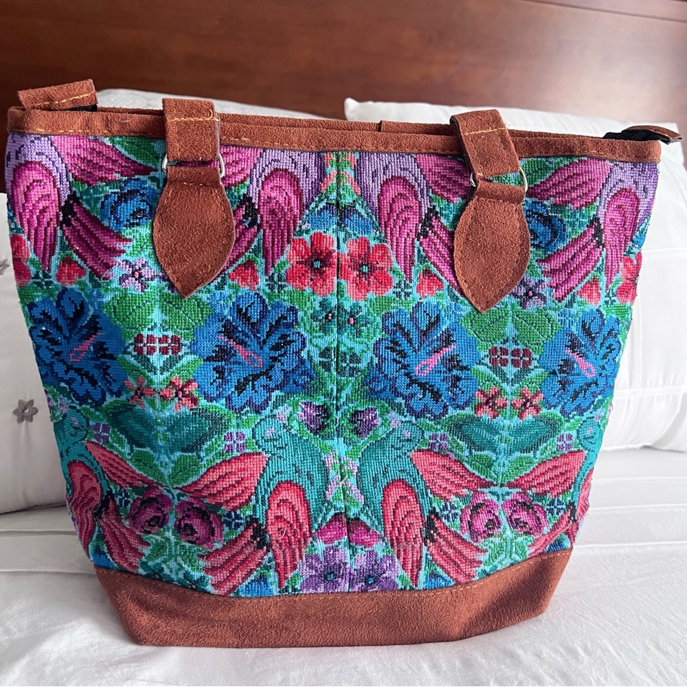 Colorful Floral Tote Bag - Picture 4 of 4